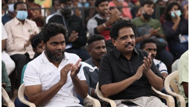 மார்கழியில் மக்களிசை நிகழ்ச்சியில் ரஞ்சித் மற்றும் எம் பி சு வெங்கடேசன்