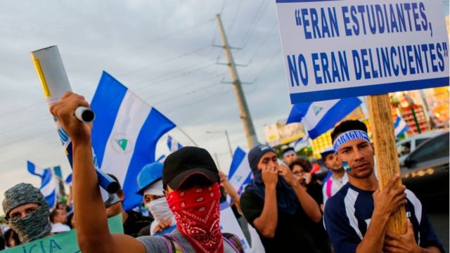 Manifestaciones de estudiantes en Nicaragua.