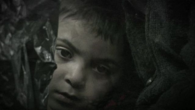 sad-looking young boy's face
