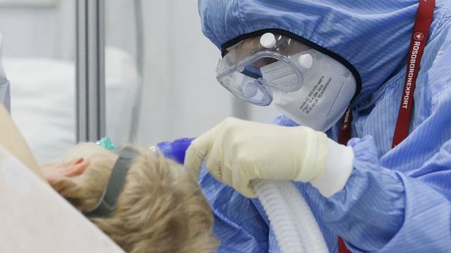 Kovid-Patient wird in Moskau behandelt