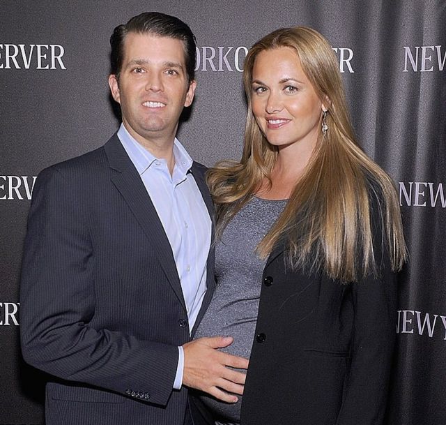Donald Junior y su esposa Vanessa, embarazada en 2014.
