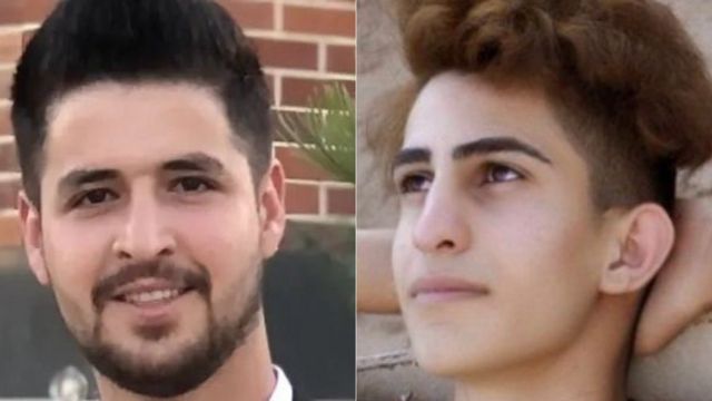 محمد بروغنی (راست) ۱۹ ساله و محمد قبادلو (چپ) ۲۲ ساله در جریان محاکماتی نمایشی به اعدام محکوم شده‌اند.