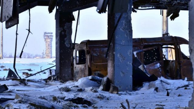 Вежа донецького аеропорту. Фото бійця 95-ї бригади ЗСУ, який брав участь у боях там у листопаді та грудні 2014 року.