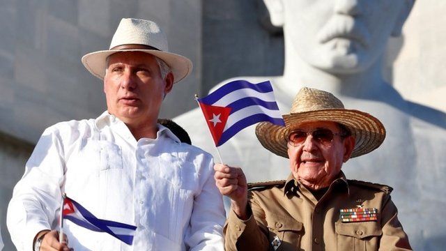 Canel y Raúl Castro