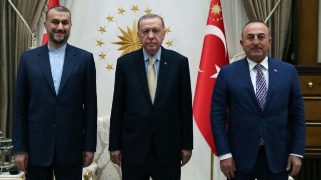 دیدار حسین امیرعبداللهیان با رئیس جمهور و وزیر خارجه ترکیه