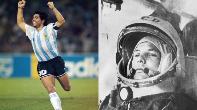 Maradona y Yuri Gagarin: