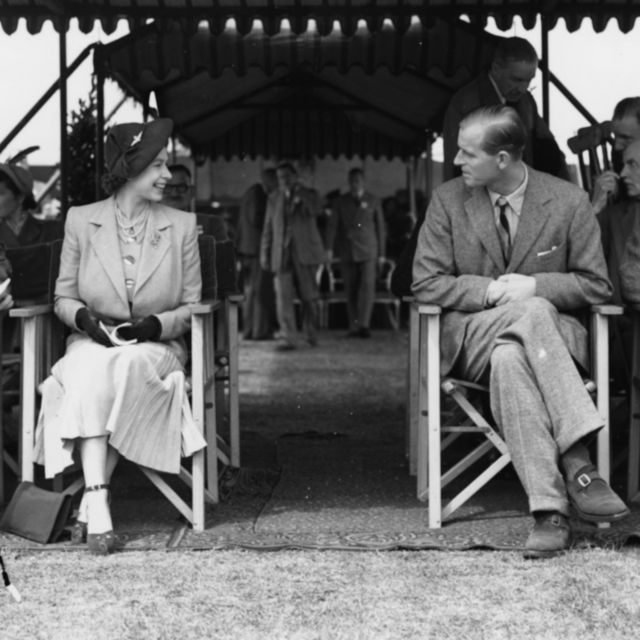 Princess Elizabeth and Prince Philip at the Royal Horse Show, Windsor, 1949
