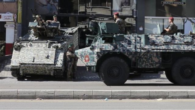 مركبات تابعة للجيش اللبناني
