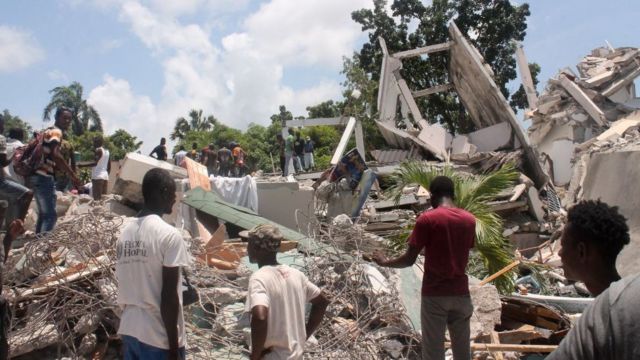 Destruição no Haiti