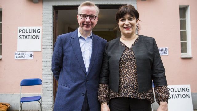 Michael Gove and his wife Sarah Vine