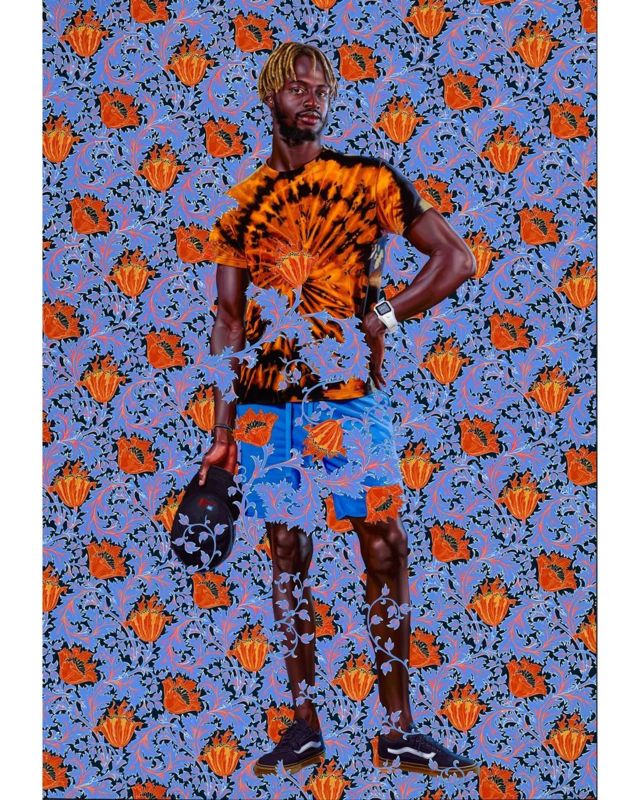 Portrait of a Young Man by American artist Kehinde Wiley 2021