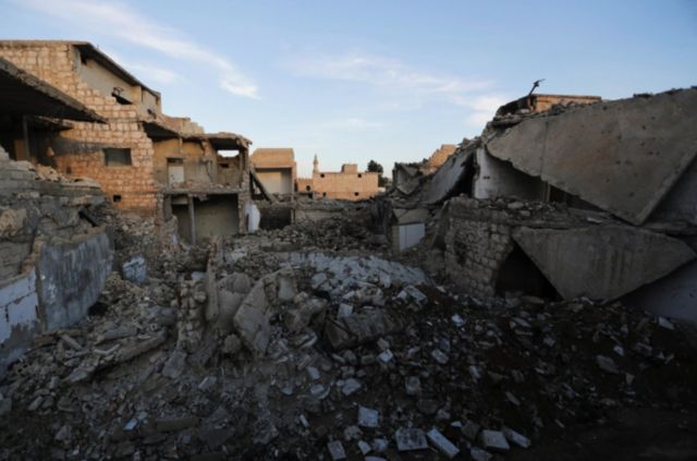 Cidades no norte da Síria, como Tadef (foto), ainda são palco de batalhas
