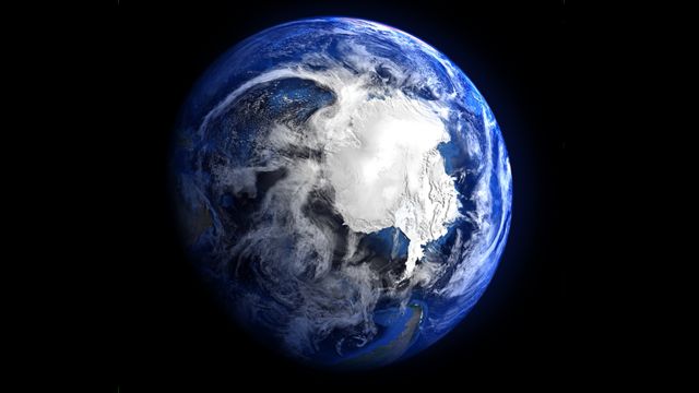 Imagem de satélite da Antártida