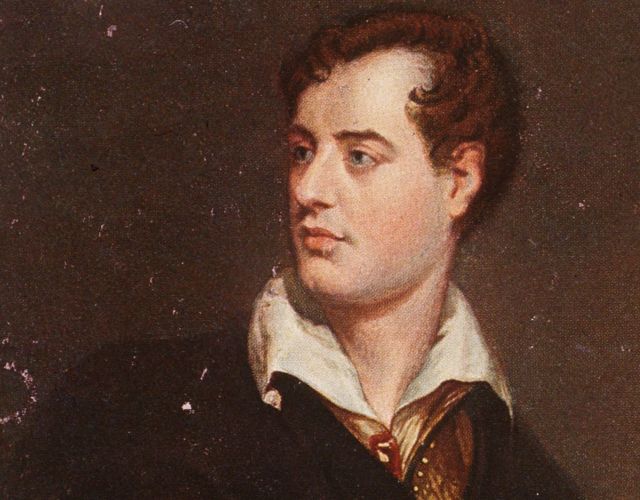 Retrato del poeta Lord Byron