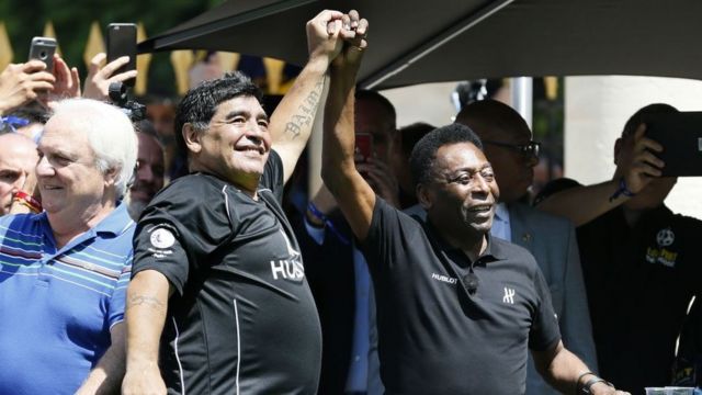 Maradona com Pelé