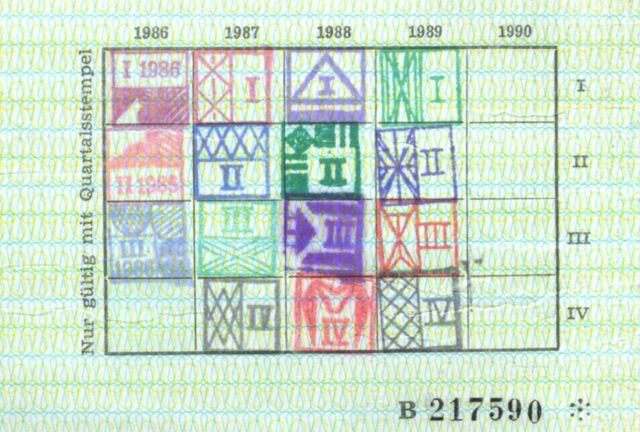 Stamps on Putin's Stasi ID