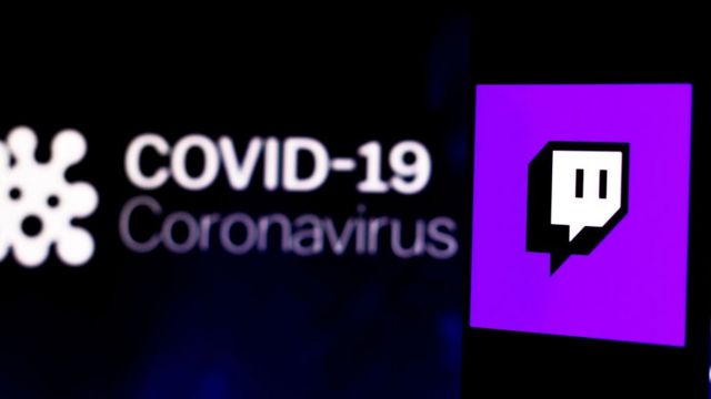 Gráfico de Twitch y coronavirus.