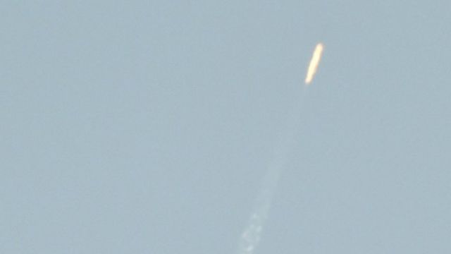 北朝鮮と国境を接する中国・丹東市から、ロケットと思われる物体が北朝鮮上空で観測された(7日)