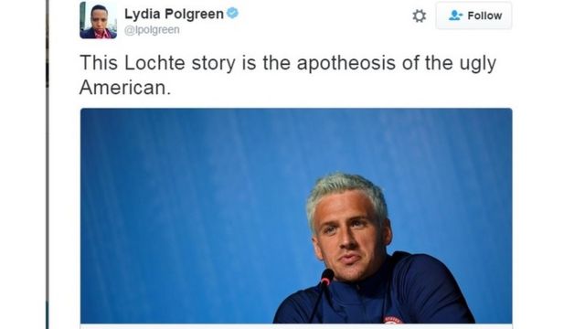 Tweet da jornalista Lydia Polgreen,