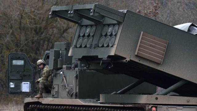 United States Army MLRS Multiple Launch Rocket System