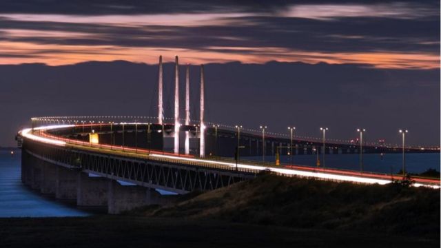 图辑 北欧丹麦和瑞典两国的跨海大桥 c 英伦网