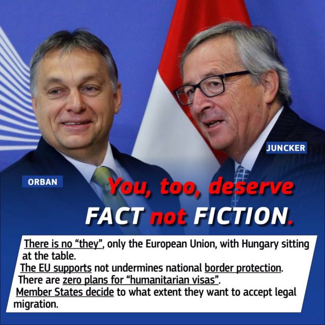 Macaristan hükümetinin hazırladığı afiş