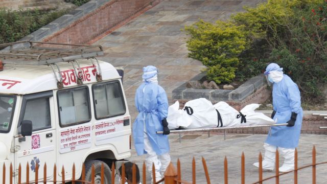 कोभिड भएर मृत्यु भएका व्यक्तको शव