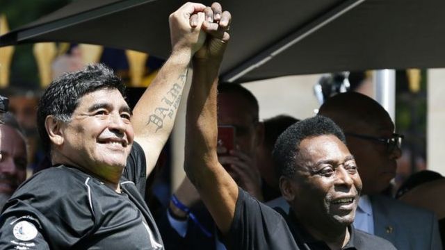 Diego Maradona y Pelé