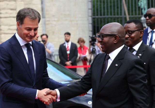 Belçika Başbakanı Alexander De Croo ile Kongo Başbakanı Jean-Michel Sama Lukonde