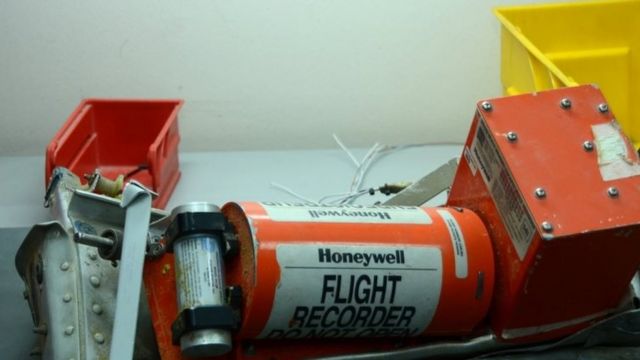 One of the two black boxes retrieved from the wreckage of the Russian plane that crashed in Egypt