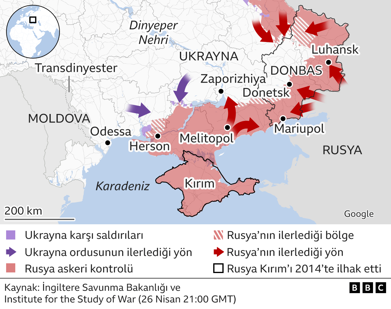 Güney Ukrayna haritası