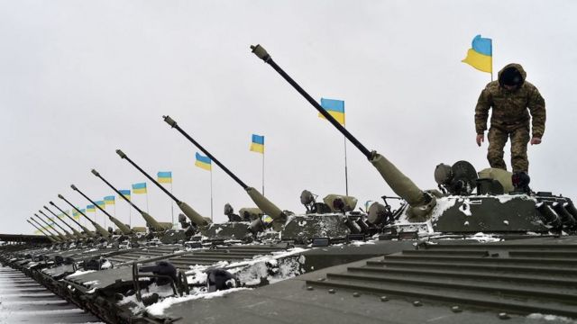 Украинская бронетанковая техника под Киевом