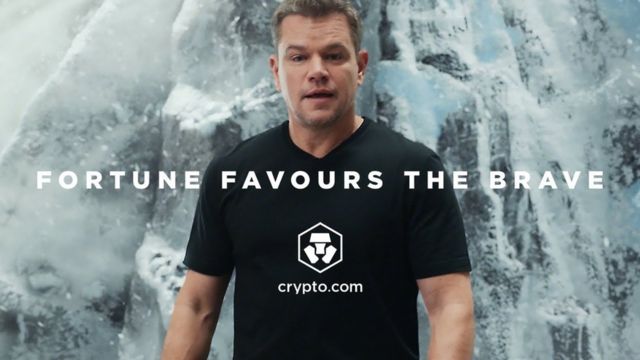 Tài tử Matt Damon trong quảng cáo về tiền điện tử