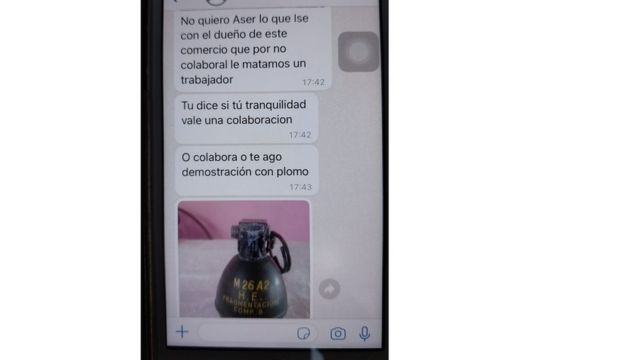 Los comerciantes en Guayaquil reciben amenazas a través de Whatsapp.