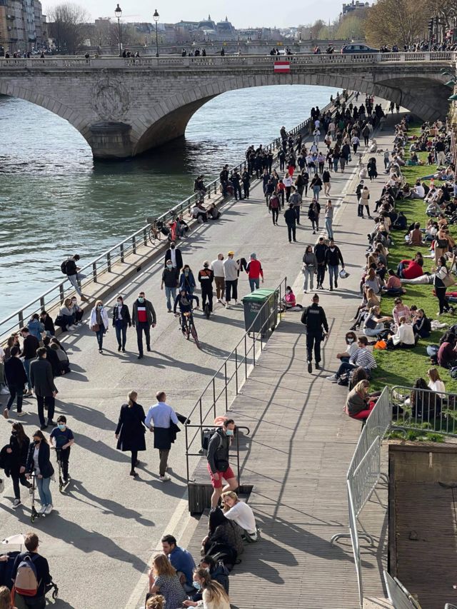 Parisian along the Seine