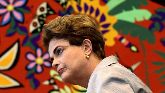 A presidente afastada, Dilma Rousseff, no Palácio da Alvorada