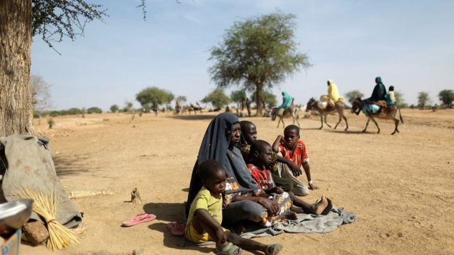 نازحون في السودان.
