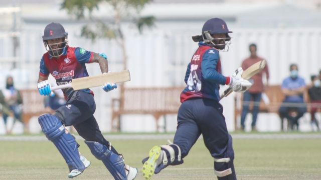 Nepal playing against Philippines in Oman