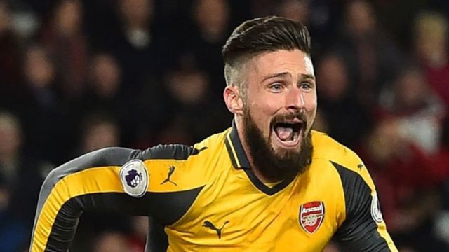 Olivier Giroud ni we yagaragaye cane muri urwo rukino