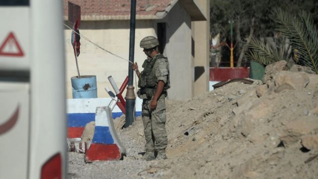 Место расположения специалистов отряда Международного противоминного центра Вооруженных Сил Российской Федерации (ВС РФ), участвующих в разминировании Пальмиры