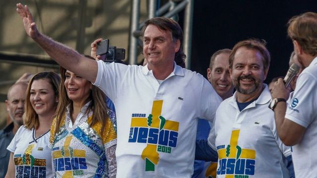 Bolsonaro em evento evangélico