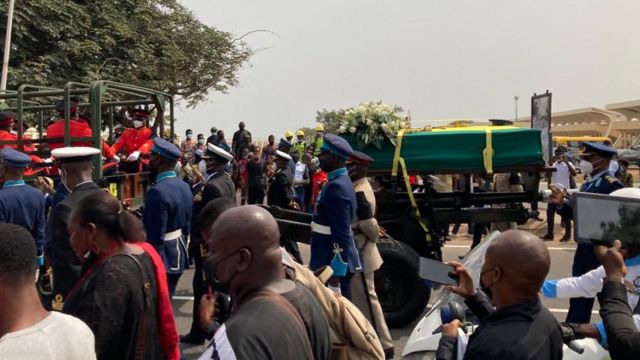 Burial of Jerry Rawlings: Late Ghana Prez Jerry John Rawlings Funeral photos for Black Star Square, Accra military cemetery