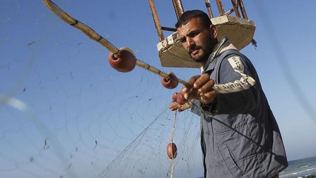 Nelayan Palestina Jawdat Ghorab, Februari 201
