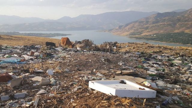 Чорвоқ атрофидаги ноқонуний ахлатхона