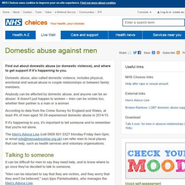 Página web del NHS