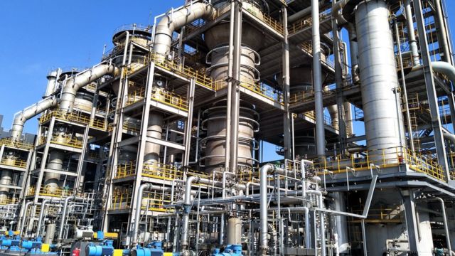 La planta de LanzaTech de etanol en China.