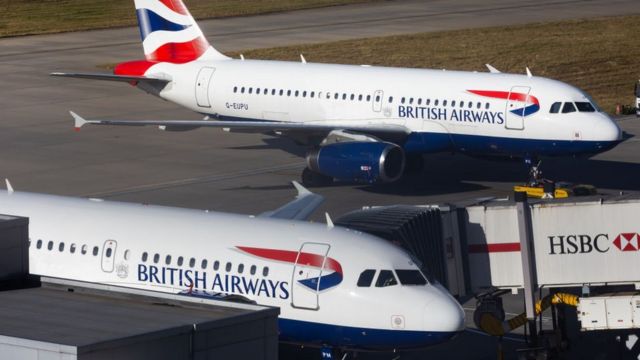 Dos aviones de British Airways