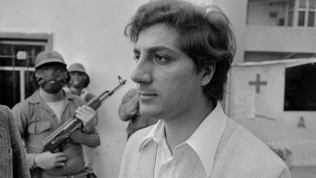 بشير الجميّل قائد ميليشيا القوات اللبنانية عام 1975