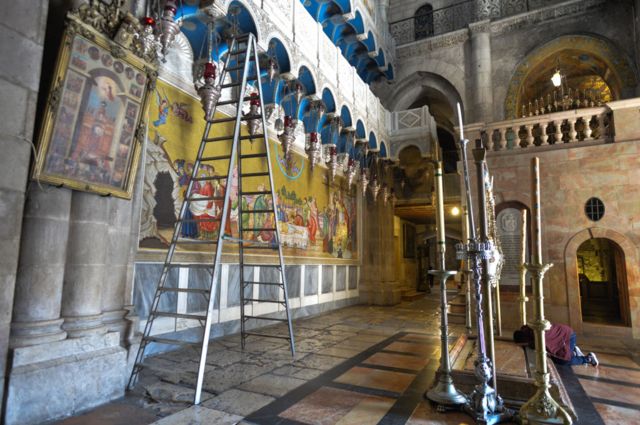 La escalera de los franciscanos.