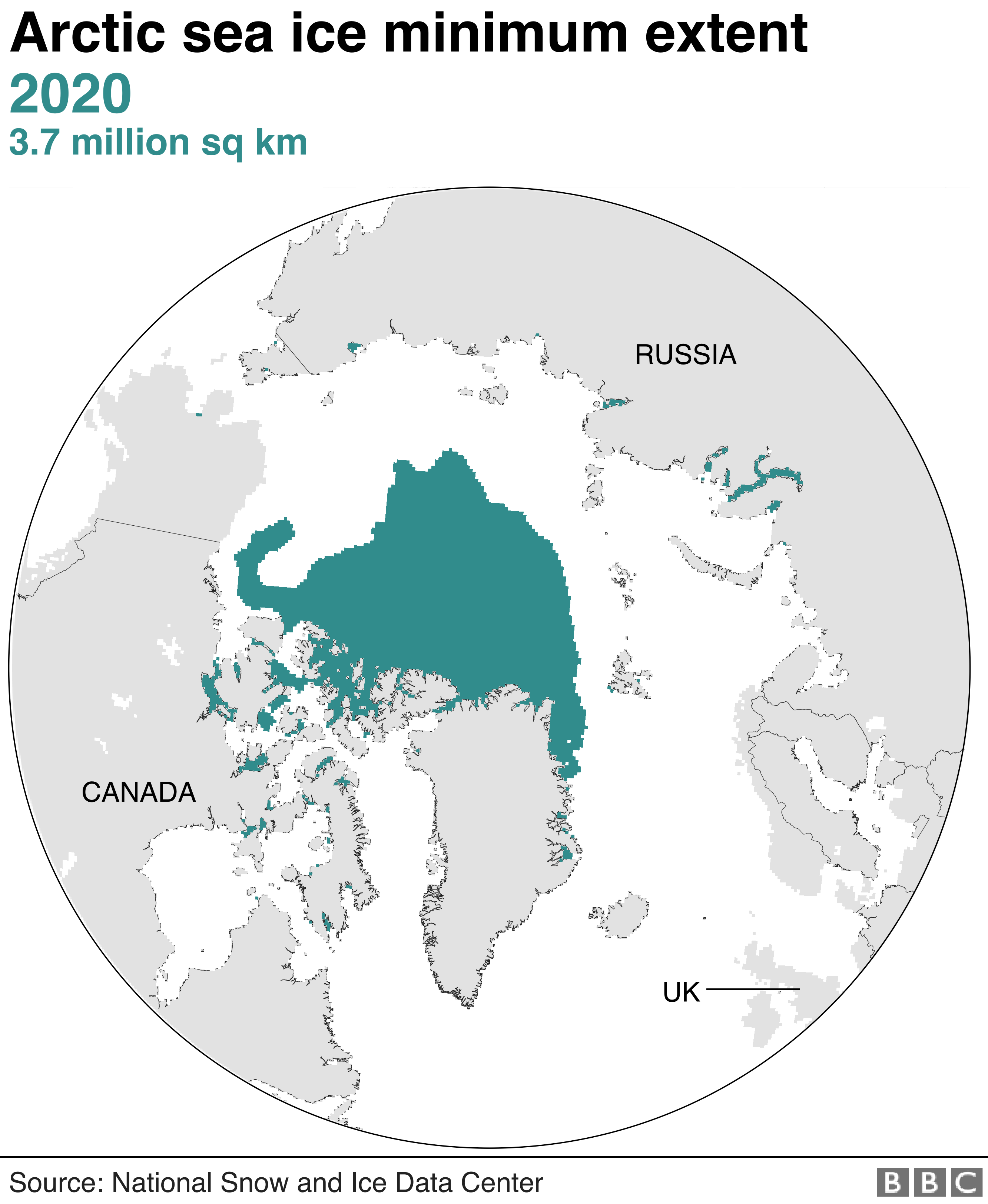 arctic ocean ice map